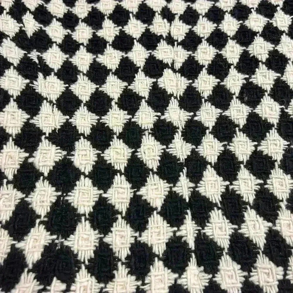 Trina Turk Wool Blend Jacket Size 4 Tweed Preppy Velvet Trim Bows Chic Career - Picture 10 of 10